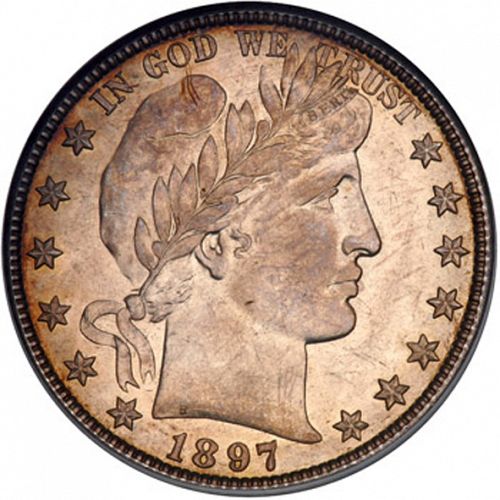 50 cent Obverse Image minted in UNITED STATES in 1897O (Barber)  - The Coin Database