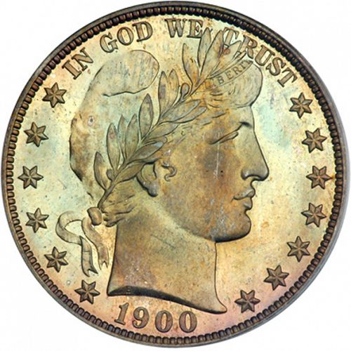 50 cent Obverse Image minted in UNITED STATES in 1900 (Barber)  - The Coin Database