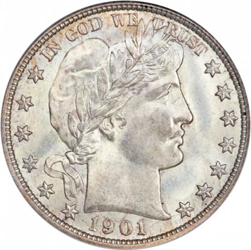 50 cent Obverse Image minted in UNITED STATES in 1901O (Barber)  - The Coin Database