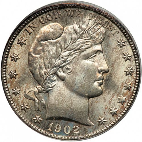 50 cent Obverse Image minted in UNITED STATES in 1902S (Barber)  - The Coin Database