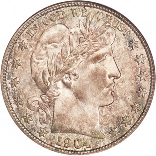 50 cent Obverse Image minted in UNITED STATES in 1904S (Barber)  - The Coin Database