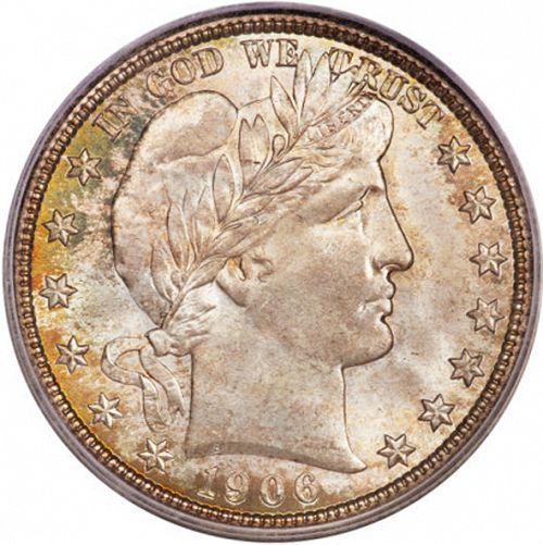 50 cent Obverse Image minted in UNITED STATES in 1906O (Barber)  - The Coin Database