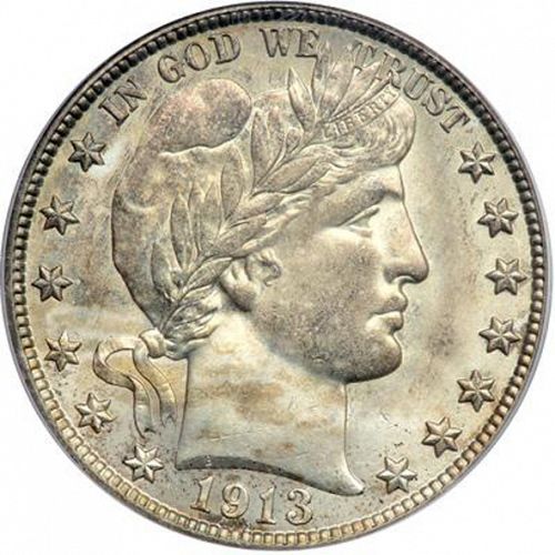 50 cent Obverse Image minted in UNITED STATES in 1913S (Barber)  - The Coin Database