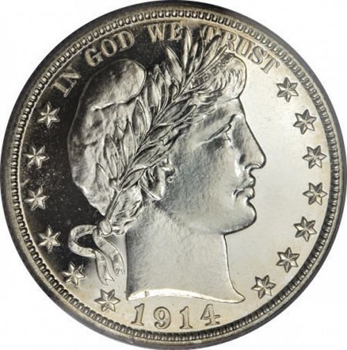 50 cent Obverse Image minted in UNITED STATES in 1914 (Barber)  - The Coin Database