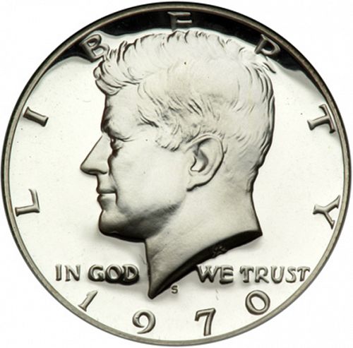 50 cent Obverse Image minted in UNITED STATES in 1970S (Kennedy)  - The Coin Database