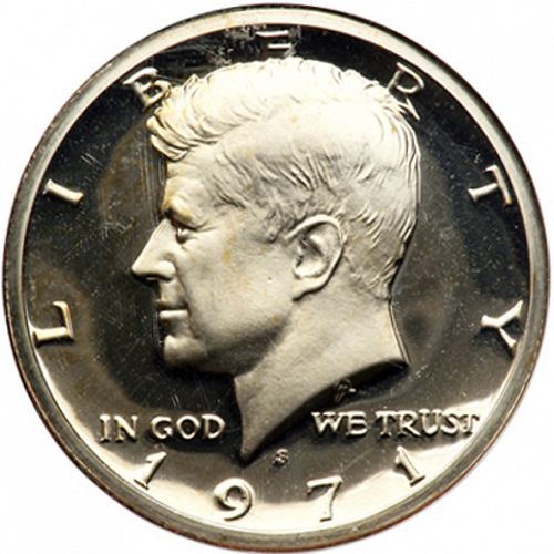 50 cent Obverse Image minted in UNITED STATES in 1971S (Kennedy)  - The Coin Database