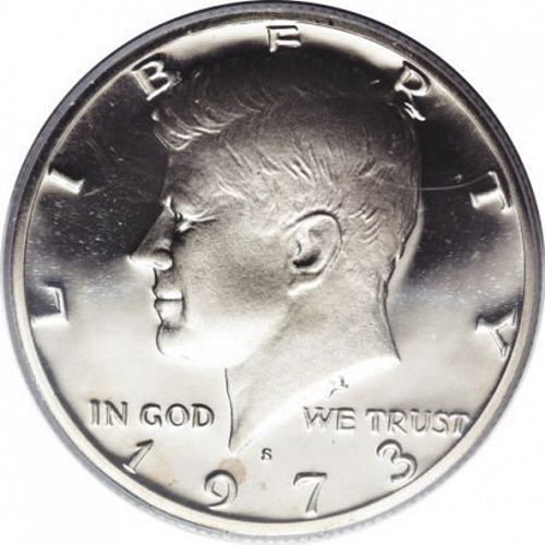 50 cent Obverse Image minted in UNITED STATES in 1973S (Kennedy)  - The Coin Database