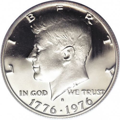 50 cent Obverse Image minted in UNITED STATES in 1976S (Kennedy - Bicentennial)  - The Coin Database
