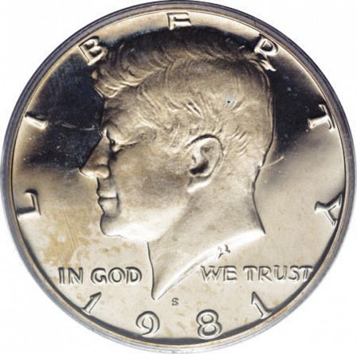 50 cent Obverse Image minted in UNITED STATES in 1981S (Kennedy)  - The Coin Database