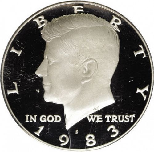 50 cent Obverse Image minted in UNITED STATES in 1983S (Kennedy)  - The Coin Database