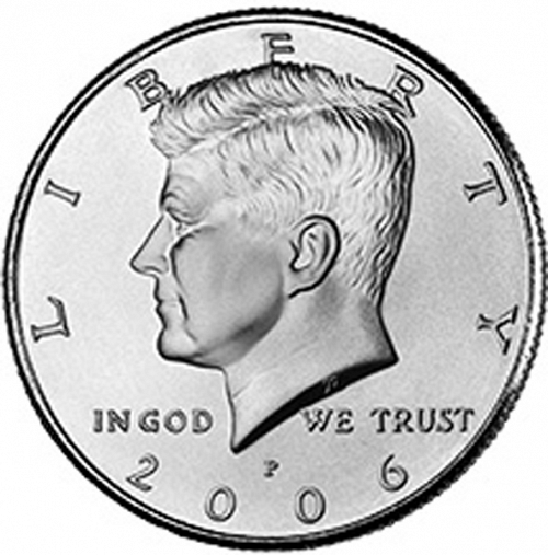 50 cent Obverse Image minted in UNITED STATES in 2006P (Kennedy)  - The Coin Database