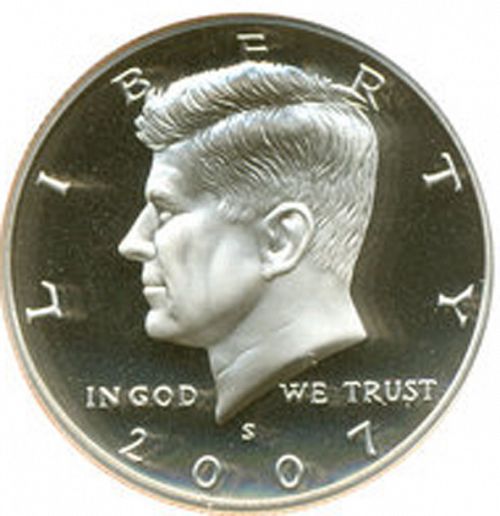 50 cent Obverse Image minted in UNITED STATES in 2007S (Kennedy)  - The Coin Database
