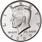 50 cent Obverse Image minted in UNITED STATES in 2009D (Kennedy)  - The Coin Database