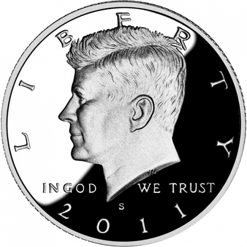 50 cent Obverse Image minted in UNITED STATES in 2011S (Kennedy)  - The Coin Database