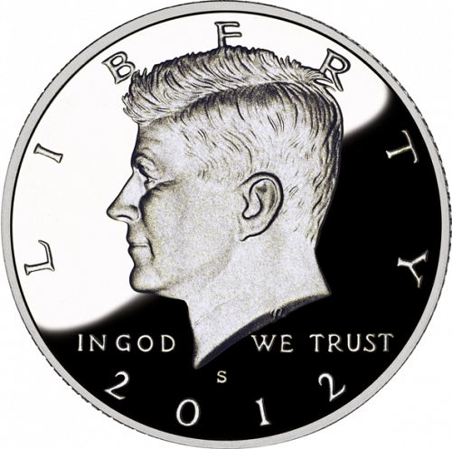 50 cent Obverse Image minted in UNITED STATES in 2012S (Kennedy)  - The Coin Database