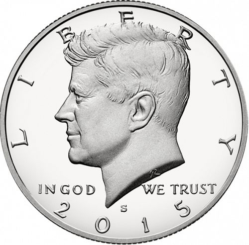 50 cent Obverse Image minted in UNITED STATES in 2015S (Kennedy)  - The Coin Database