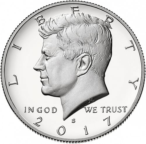 50 cent Obverse Image minted in UNITED STATES in 2017S (Kennedy)  - The Coin Database
