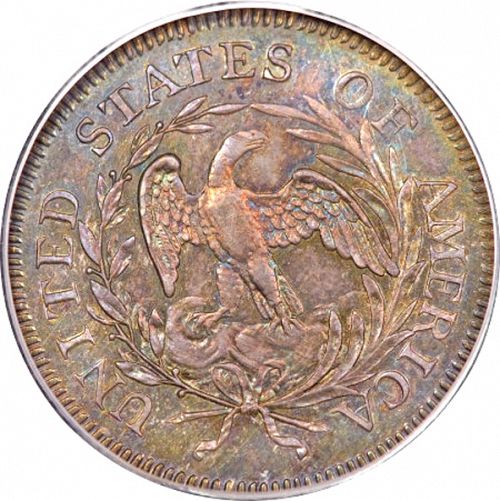 50 cent Reverse Image minted in UNITED STATES in 1796 (Draped Bust - Small eagle reverse)  - The Coin Database