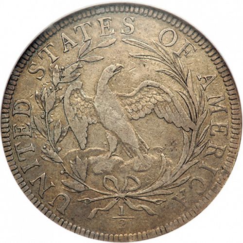 50 cent Reverse Image minted in UNITED STATES in 1797 (Draped Bust - Small eagle reverse)  - The Coin Database