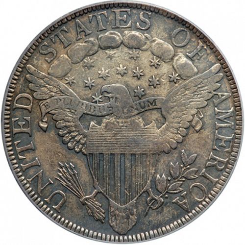 50 cent Reverse Image minted in UNITED STATES in 1801 (Draped Bust - Heraldic eagle reverse)  - The Coin Database