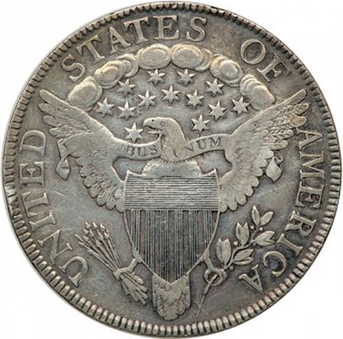 50 cent Reverse Image minted in UNITED STATES in 1807 (Draped Bust - Heraldic eagle reverse)  - The Coin Database