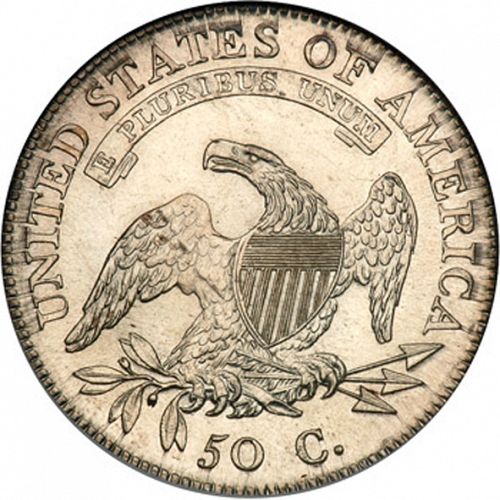 50 cent Reverse Image minted in UNITED STATES in 1809 (Liberty Cap)  - The Coin Database
