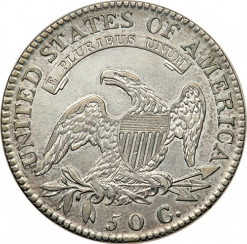 50 cent Reverse Image minted in UNITED STATES in 1819 (Liberty Cap)  - The Coin Database