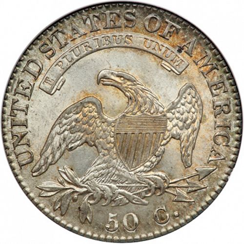 50 cent Reverse Image minted in UNITED STATES in 1821 (Liberty Cap)  - The Coin Database