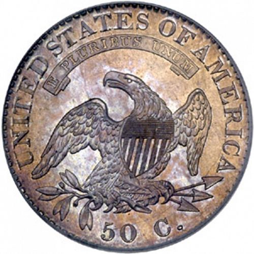50 cent Reverse Image minted in UNITED STATES in 1822 (Liberty Cap)  - The Coin Database