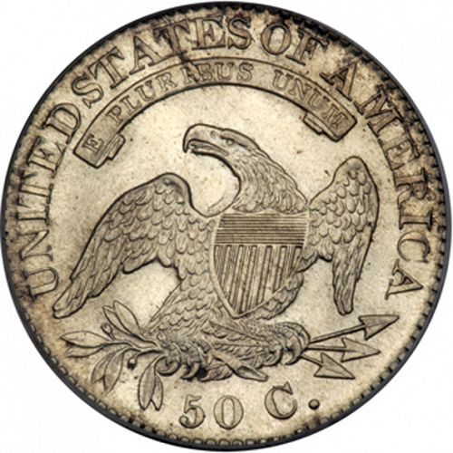 50 cent Reverse Image minted in UNITED STATES in 1824 (Liberty Cap)  - The Coin Database