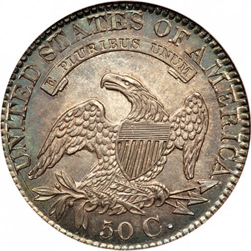 50 cent Reverse Image minted in UNITED STATES in 1828 (Liberty Cap)  - The Coin Database
