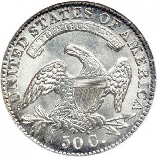 50 cent Reverse Image minted in UNITED STATES in 1833 (Liberty Cap)  - The Coin Database