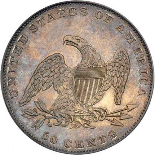 50 cent Reverse Image minted in UNITED STATES in 1836 (Liberty Cap - Reeded edge)  - The Coin Database