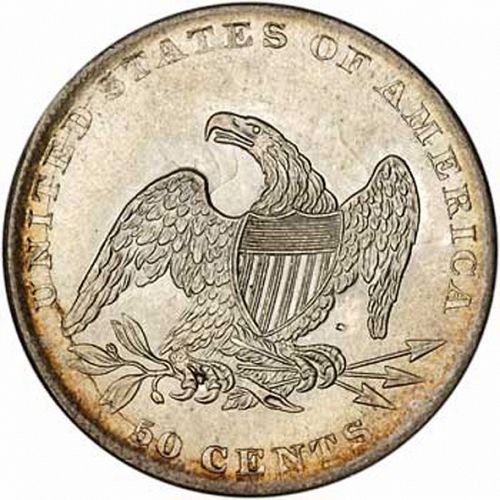 50 cent Reverse Image minted in UNITED STATES in 1837 (Liberty Cap - Reeded edge)  - The Coin Database