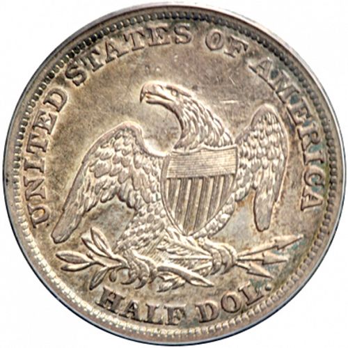 50 cent Reverse Image minted in UNITED STATES in 1838 (Liberty Cap - 