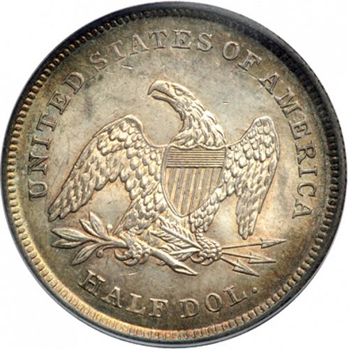 50 cent Reverse Image minted in UNITED STATES in 1839 (Liberty Cap - 