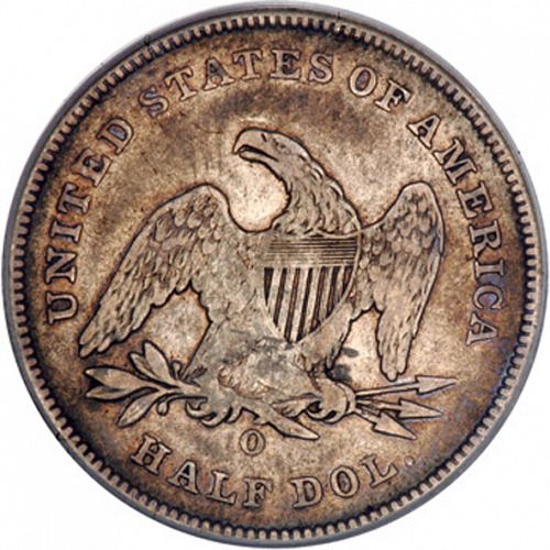 50 cent Reverse Image minted in UNITED STATES in 1842O (Seated Liberty)  - The Coin Database