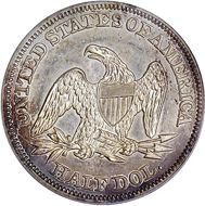 50 cent Reverse Image minted in UNITED STATES in 1844 (Seated Liberty)  - The Coin Database