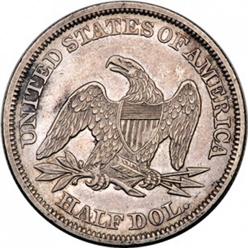 50 cent Reverse Image minted in UNITED STATES in 1850 (Seated Liberty)  - The Coin Database