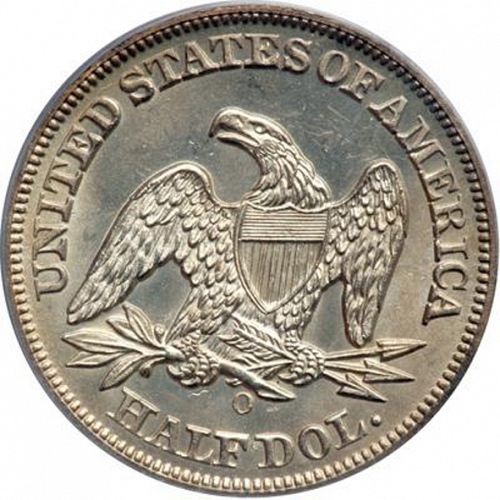 50 cent Reverse Image minted in UNITED STATES in 1850O (Seated Liberty)  - The Coin Database