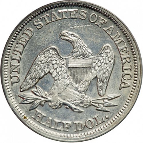 50 cent Reverse Image minted in UNITED STATES in 1852 (Seated Liberty)  - The Coin Database