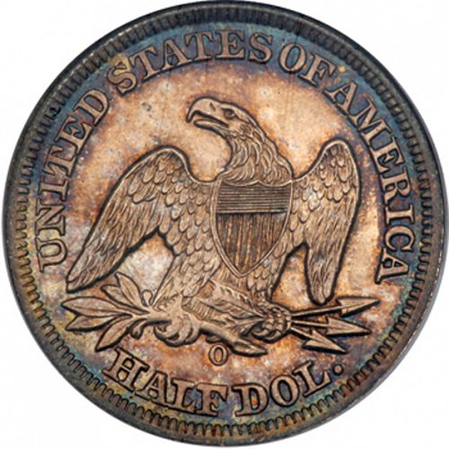 50 cent Reverse Image minted in UNITED STATES in 1856O (Seated Liberty - Arrows at date removed)  - The Coin Database