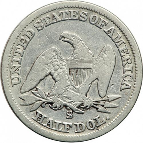 50 cent Reverse Image minted in UNITED STATES in 1856S (Seated Liberty - Arrows at date removed)  - The Coin Database