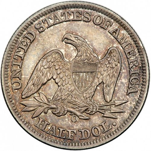 50 cent Reverse Image minted in UNITED STATES in 1858O (Seated Liberty - Arrows at date removed)  - The Coin Database
