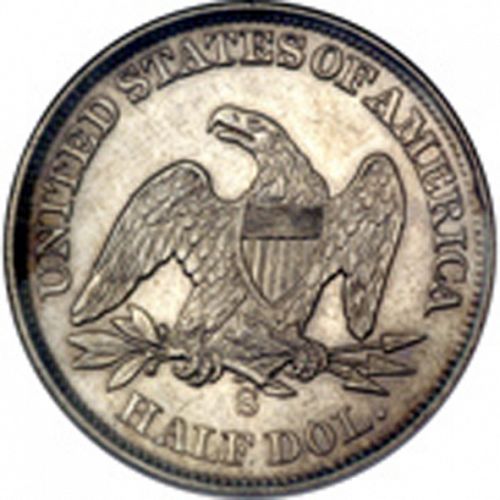 50 cent Reverse Image minted in UNITED STATES in 1860S (Seated Liberty - Arrows at date removed)  - The Coin Database