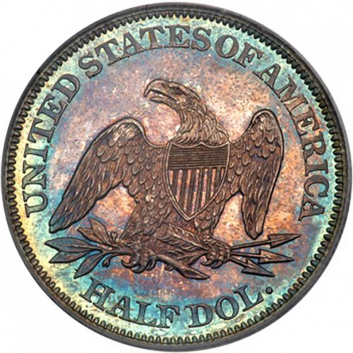 50 cent Reverse Image minted in UNITED STATES in 1861 (Seated Liberty - Arrows at date removed)  - The Coin Database