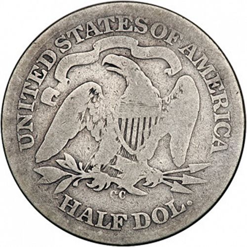 50 cent Reverse Image minted in UNITED STATES in 1871CC (Seated Liberty - Motto above eagle)  - The Coin Database