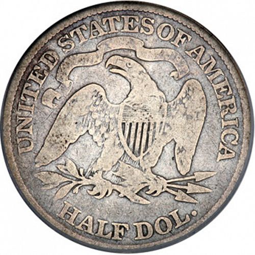 50 cent Reverse Image minted in UNITED STATES in 1873 (Seated Liberty - Motto above eagle)  - The Coin Database