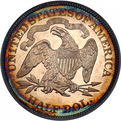 50 cent Reverse Image minted in UNITED STATES in 1876 (Seated Liberty - Arrows at date removed)  - The Coin Database
