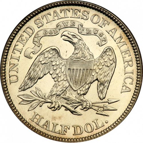 50 cent Reverse Image minted in UNITED STATES in 1878 (Seated Liberty - Arrows at date removed)  - The Coin Database